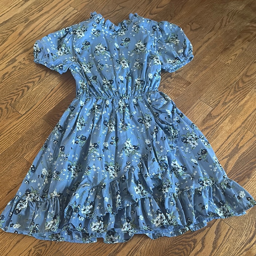 Janie & Jack Floral Blue Kids Dress size 16